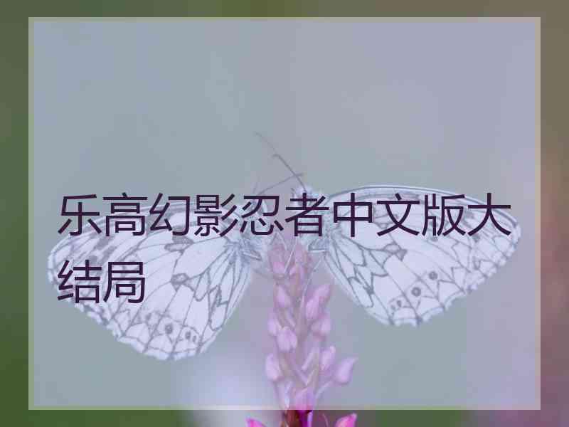 乐高幻影忍者中文版大结局 乐高幻影忍者中文版大结局