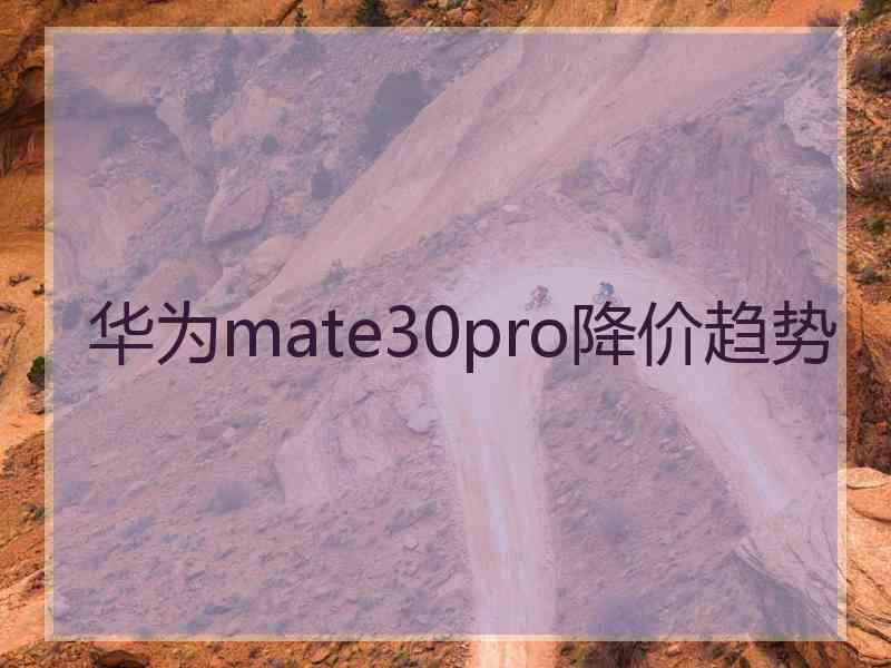 华为mate30pro降价趋势