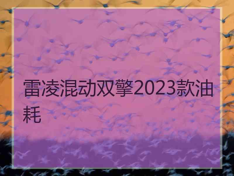 雷凌混动双擎2023款油耗