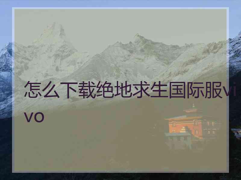 怎么下载绝地求生国际服vivo