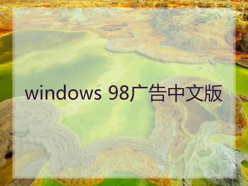 windows 98广告中文版