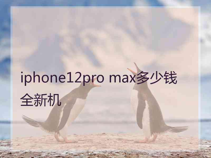 iphone12pro max多少钱全新机