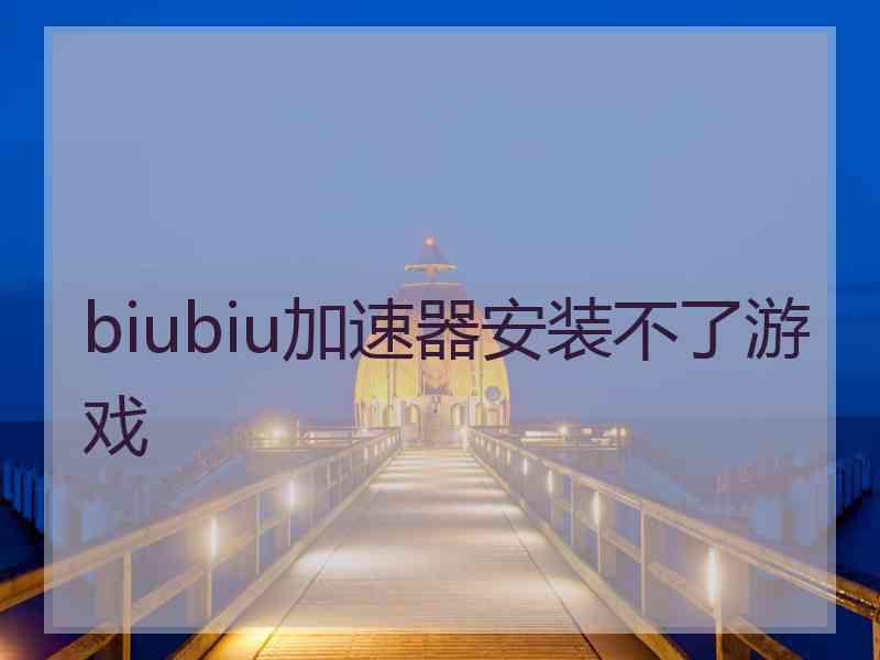 biubiu加速器安装不了游戏