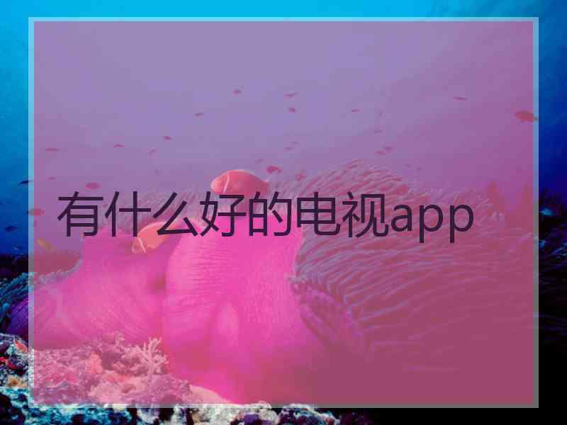 有什么好的电视app