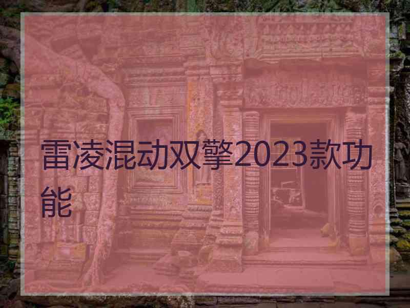 雷凌混动双擎2023款功能