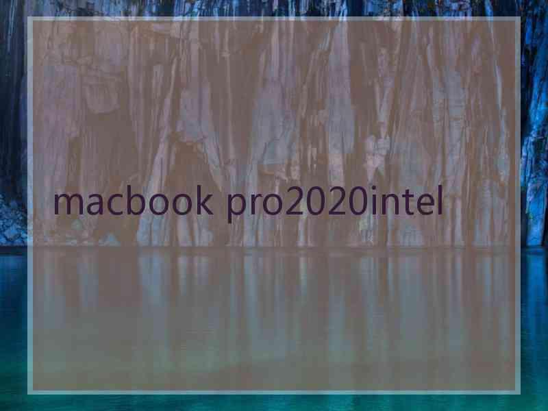 macbook pro2020intel