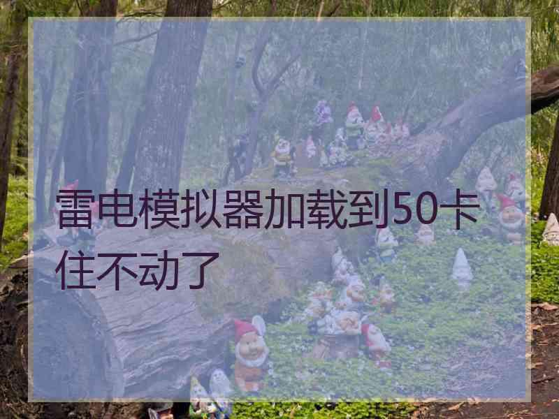 雷电模拟器加载到50卡住不动了