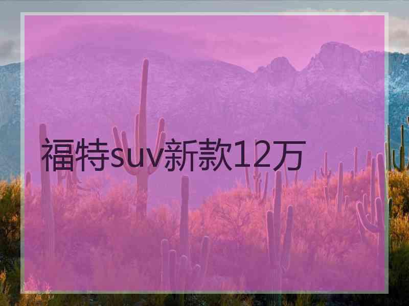 福特suv新款12万