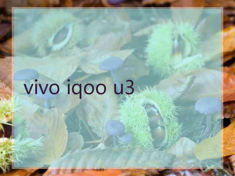 vivo iqoo u3