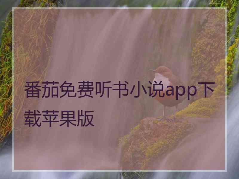 番茄免费听书小说app下载苹果版