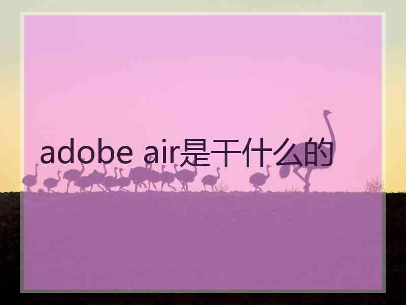 adobe air是干什么的