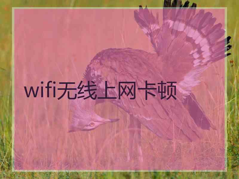 wifi无线上网卡顿