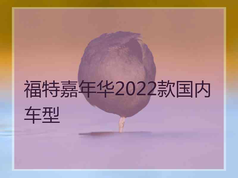 福特嘉年华2022款国内车型