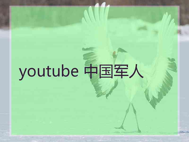 youtube 中国军人