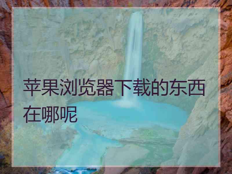 苹果浏览器下载的东西在哪呢