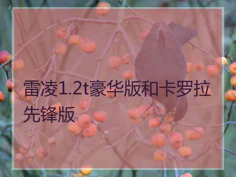 雷凌1.2t豪华版和卡罗拉先锋版