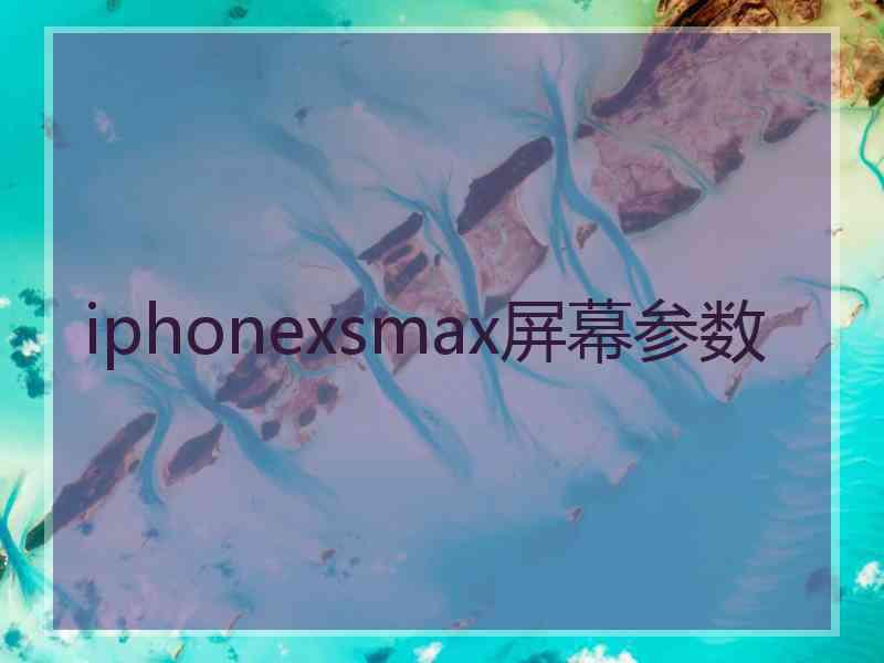 iphonexsmax屏幕参数