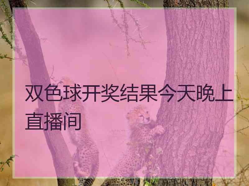 双色球开奖结果今天晚上直播间