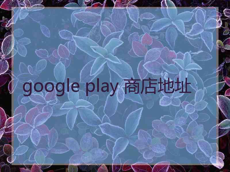 google play 商店地址