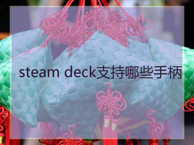 steam deck支持哪些手柄