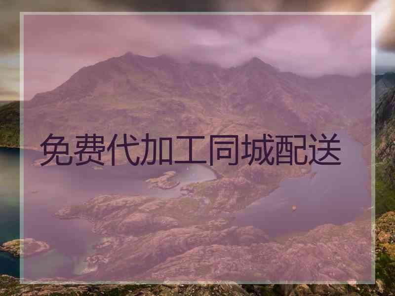 免费代加工同城配送