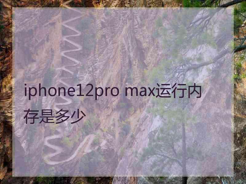 iphone12pro max运行内存是多少