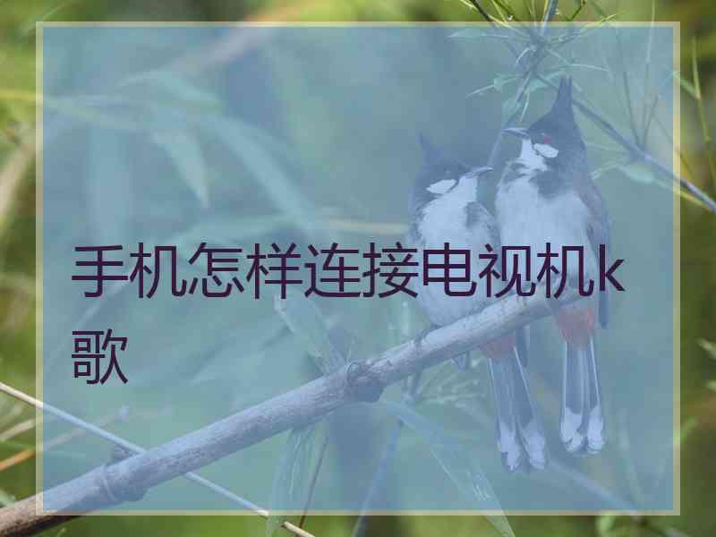 手机怎样连接电视机k歌