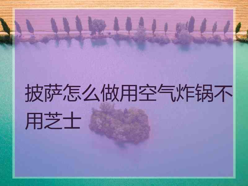 披萨怎么做用空气炸锅不用芝士