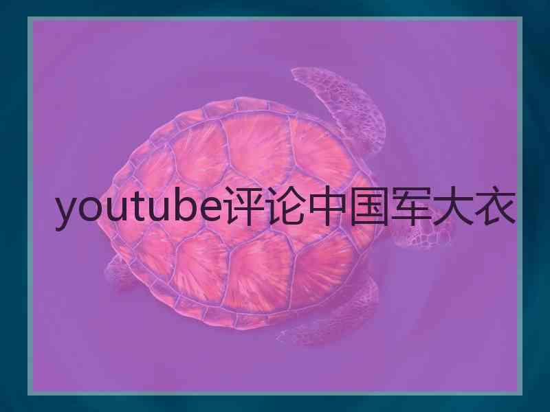 youtube评论中国军大衣