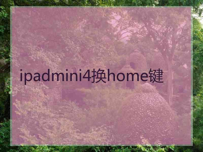 ipadmini4换home键