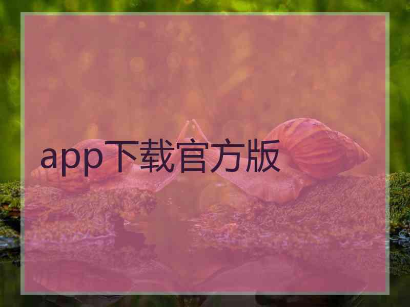 app下载官方版