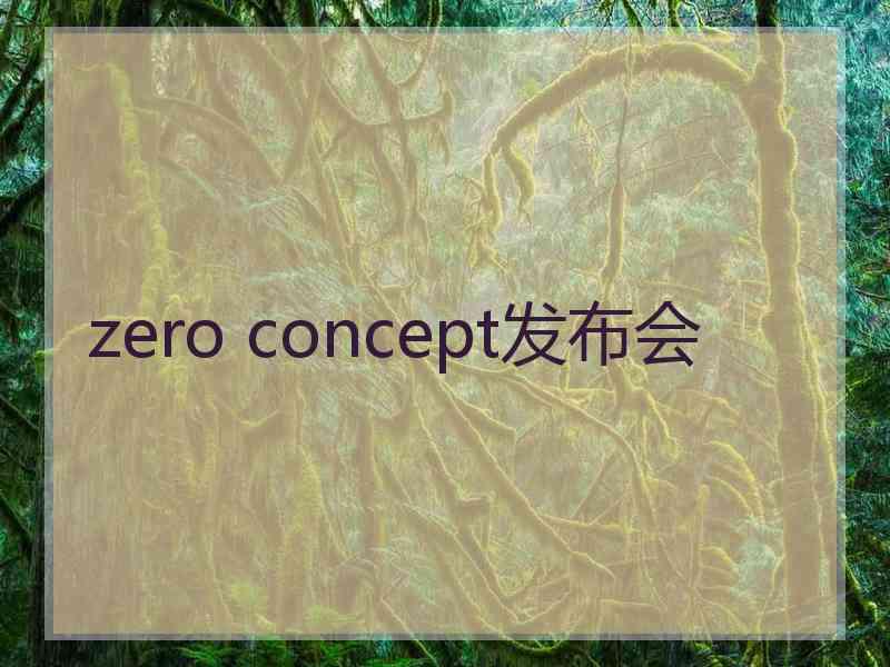 zero concept发布会