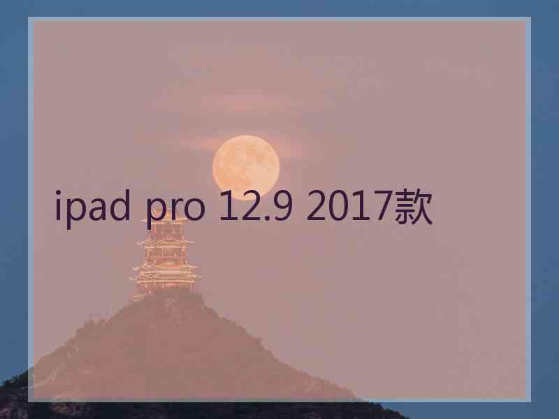 ipad pro 12.9 2017款