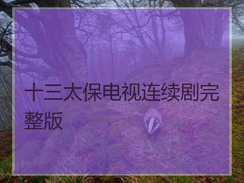 十三太保电视连续剧完整版