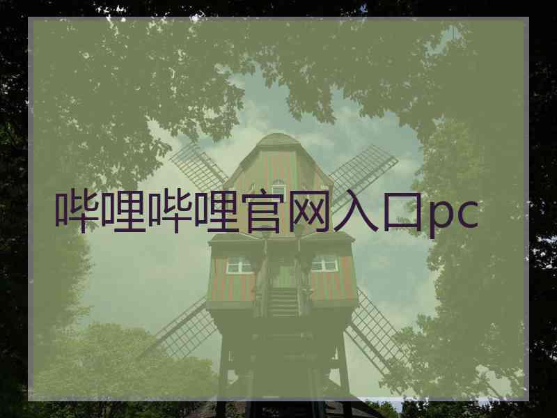 哔哩哔哩官网入口pc