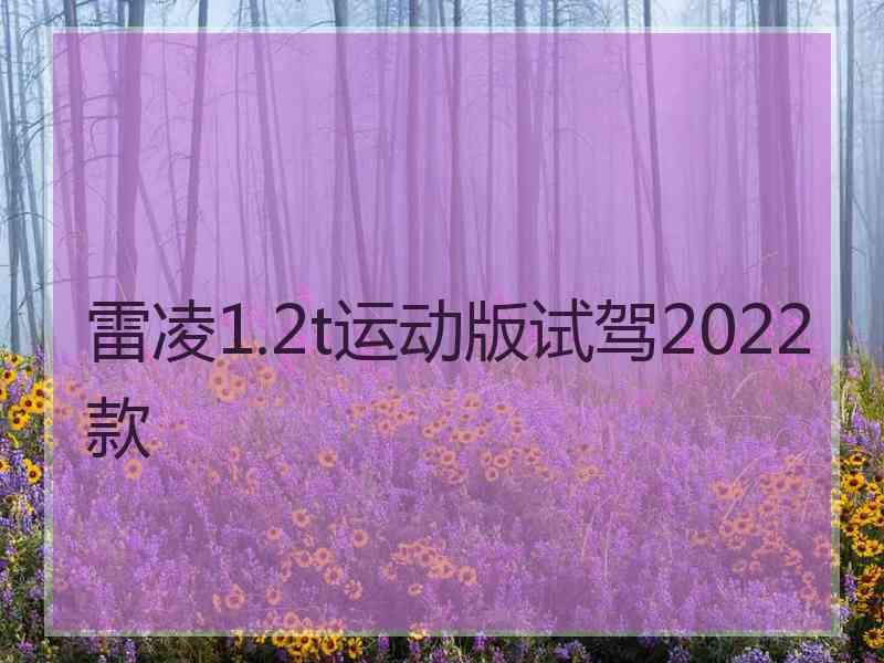 雷凌1.2t运动版试驾2022款