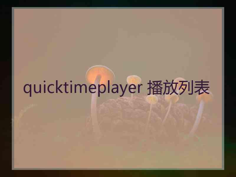 quicktimeplayer 播放列表