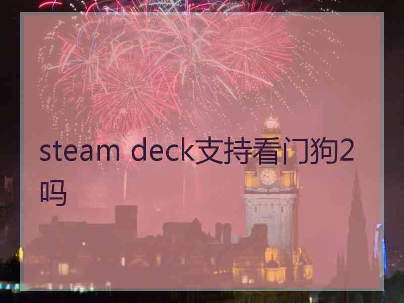 steam deck支持看门狗2吗