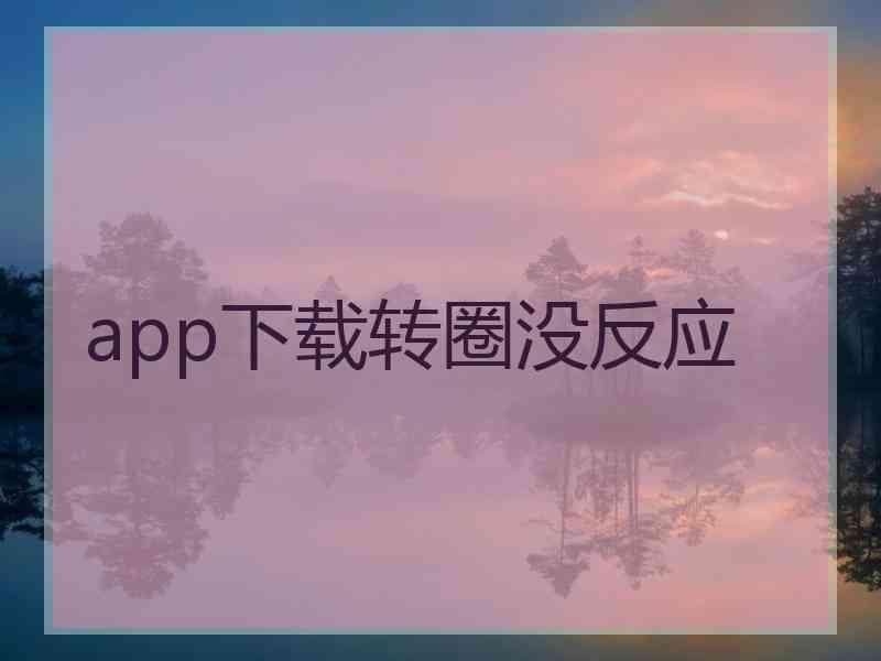 app下载转圈没反应