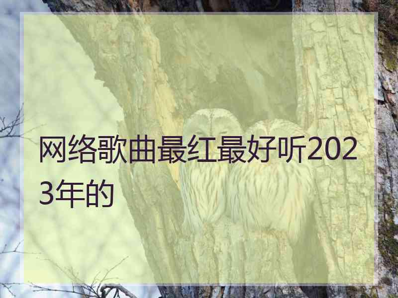 网络歌曲最红最好听2023年的