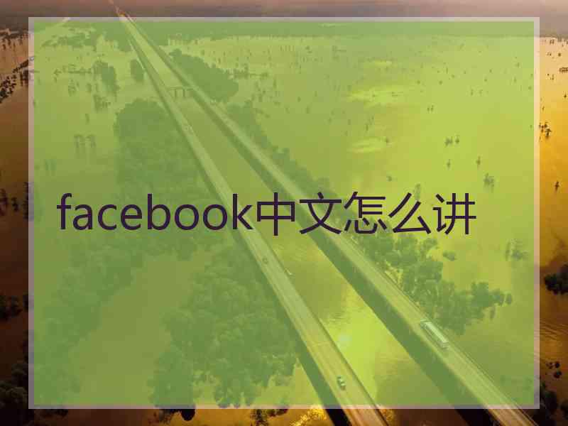 facebook中文怎么讲